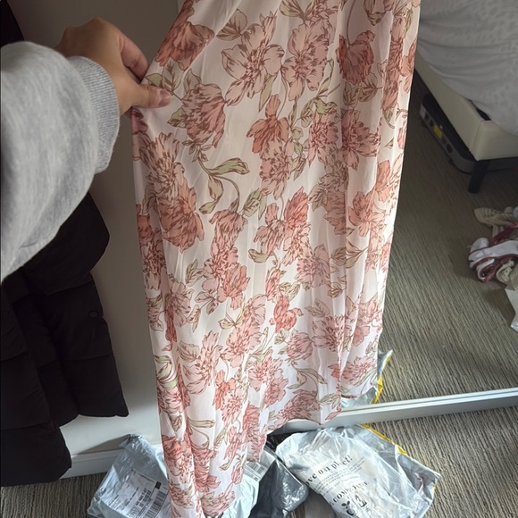 Floral Pink Maxi Dress - Picture 2 of 9